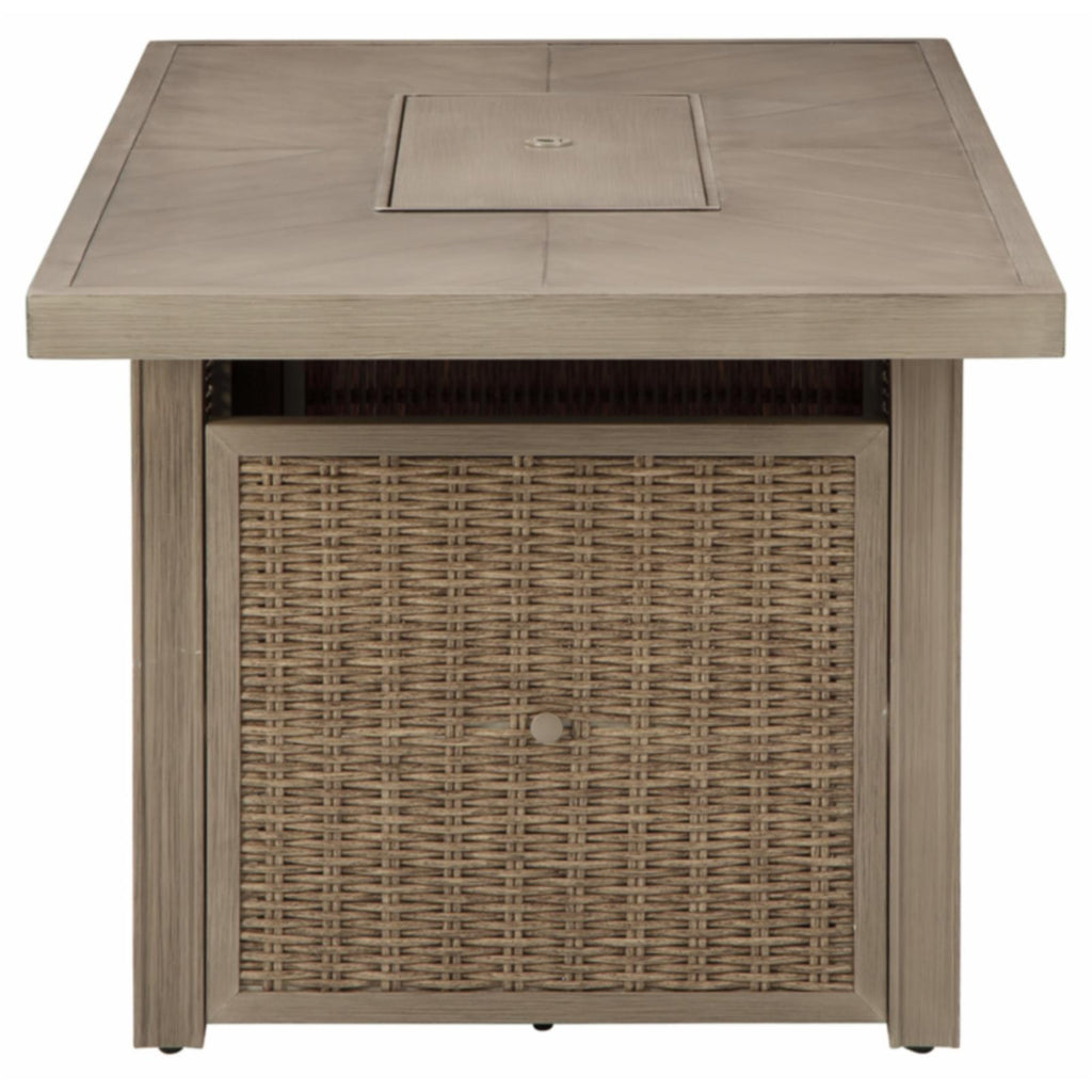 Rectangular Fire Pit Table in Beige X521550