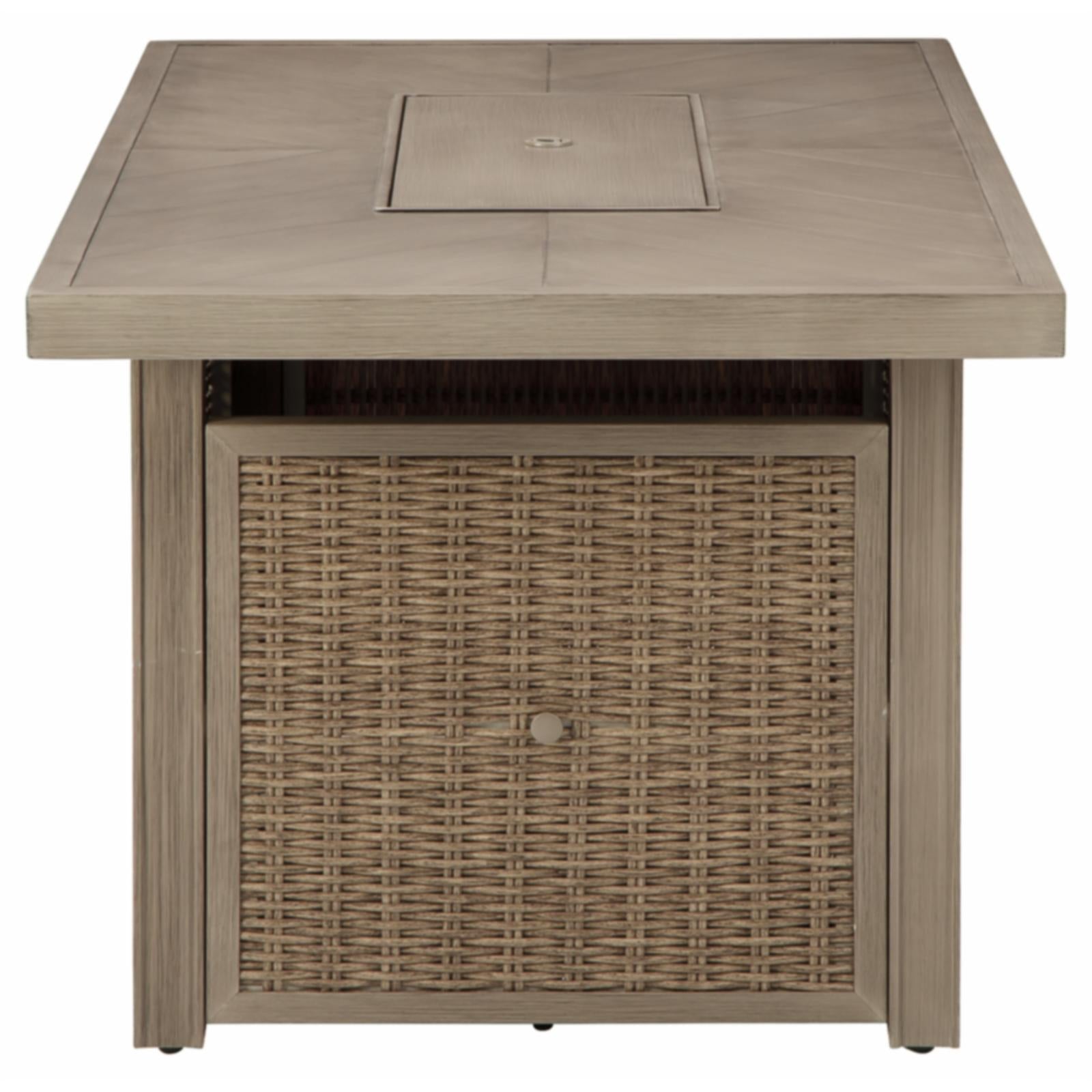 Rectangular Fire Pit Table in Beige X521550