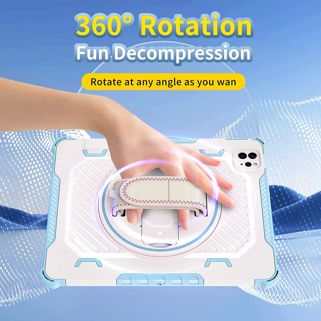 Heavy Duty Protective Cover with 360° Rotating Hand Strap & Stand Shoulder Strap G2570