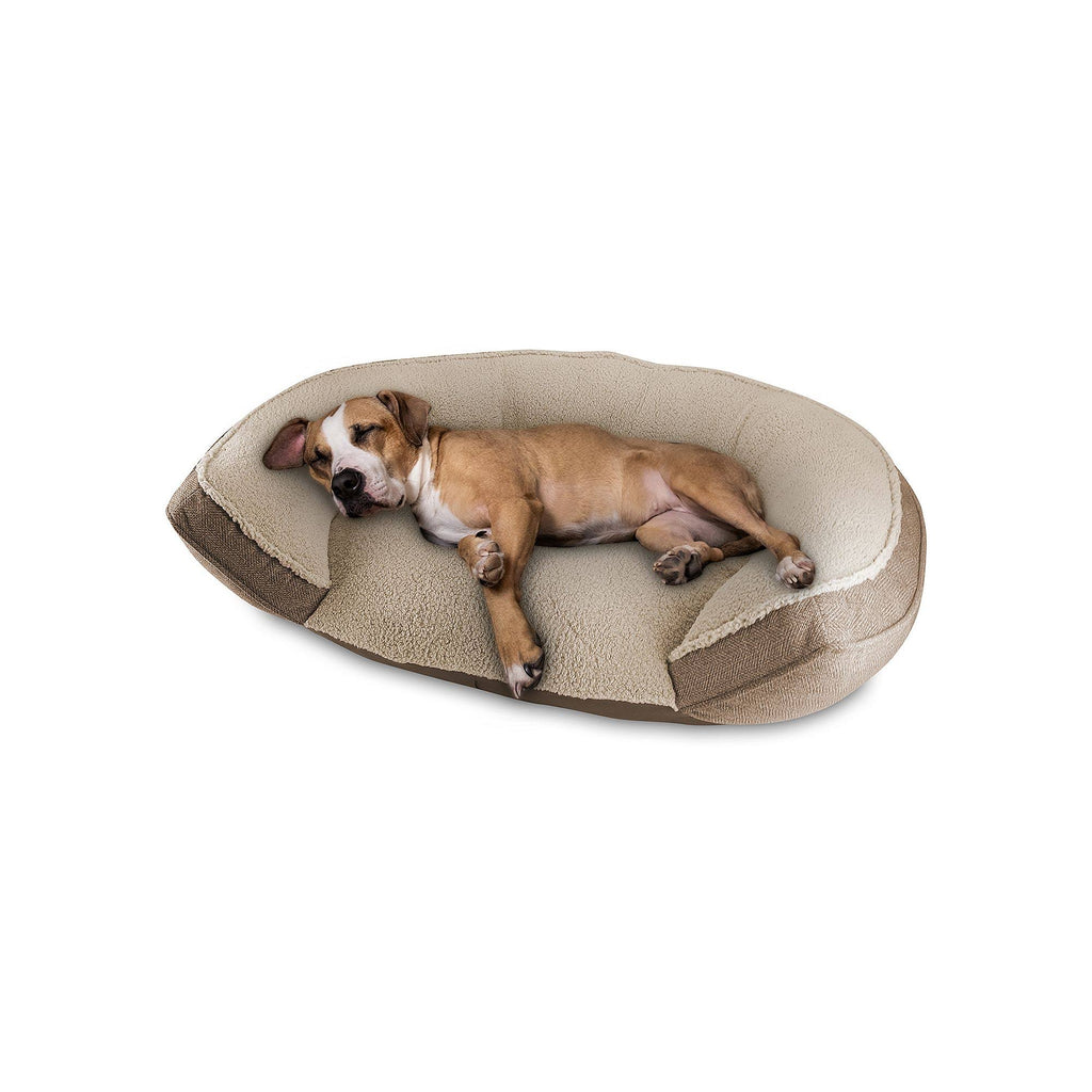 Brown Oval Pet Dog Bed N87419