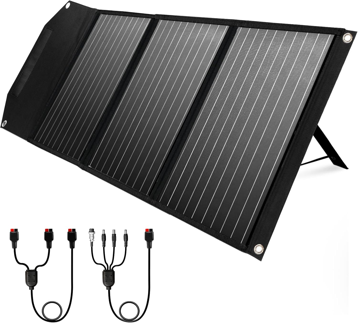 60W Foldable Solar Panel with ETFE Technology, USB-C, Kickstand Portable Solar Panel Y326443