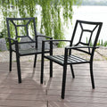 2pc Patio Stackable Metal Deck Chairs U972
