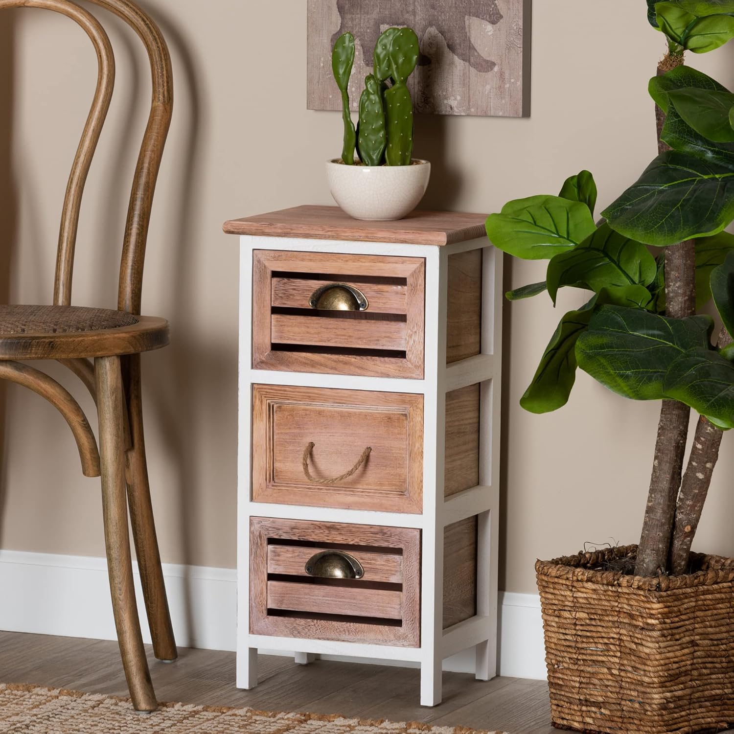 White/Oak Brown Shelving and Cabinets K282838