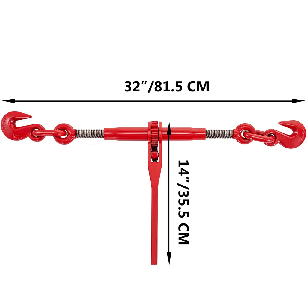 Chain Binder Ratchet Load Binder 3/8in-1/2in, 2pack B220510