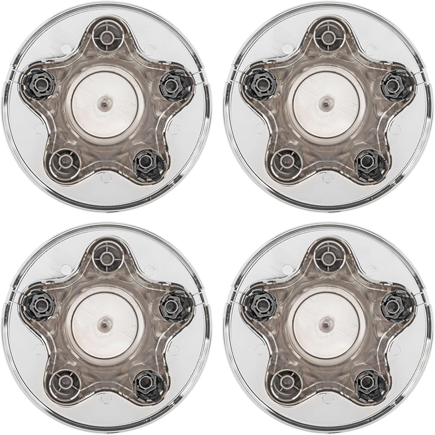 4 Pcs Chrome Wheel Center Hub Caps for Alloy Rim T5247