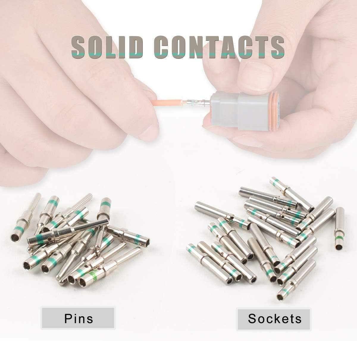 4 Pin Waterproof Electrical Wire Connector, 3 Sets Pack of 2 S40183