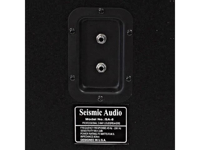 Pair of 8 inch DJ Speakers with 35& Speaker Cables Y4214
