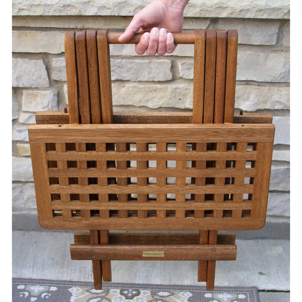 Brown Eucalyptus Folding Side Table P860
