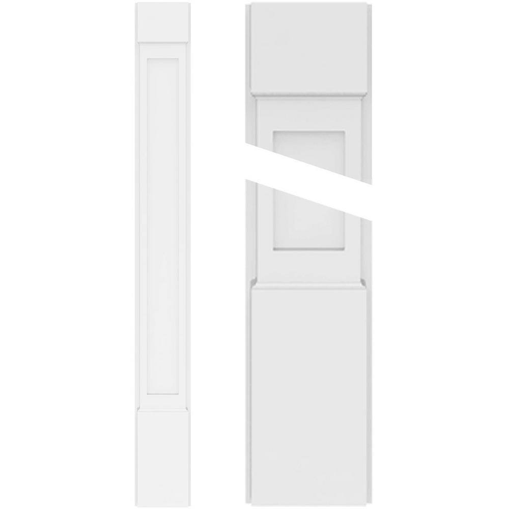 Flat Panel PVC Pilaster with Capital and Base (Pair) S98104