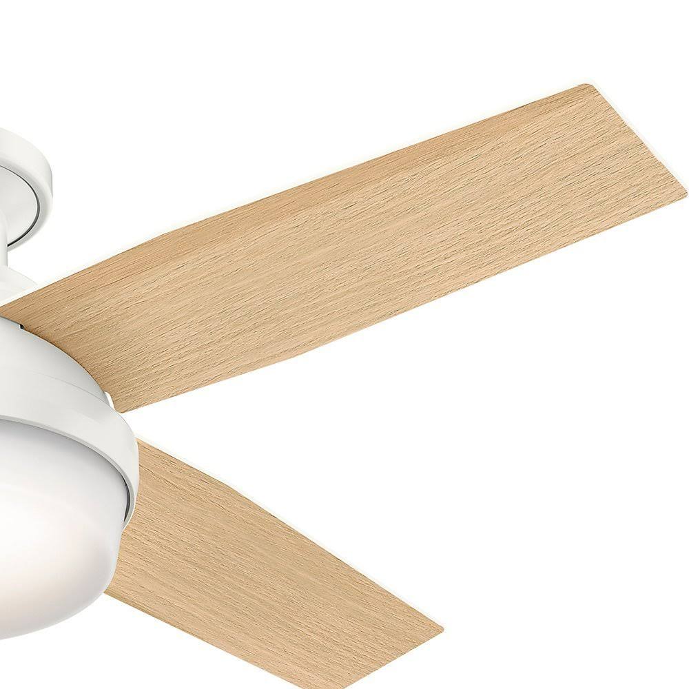 White Low Profile Ceiling Fan with Light & Remote (2 Pack) K95744