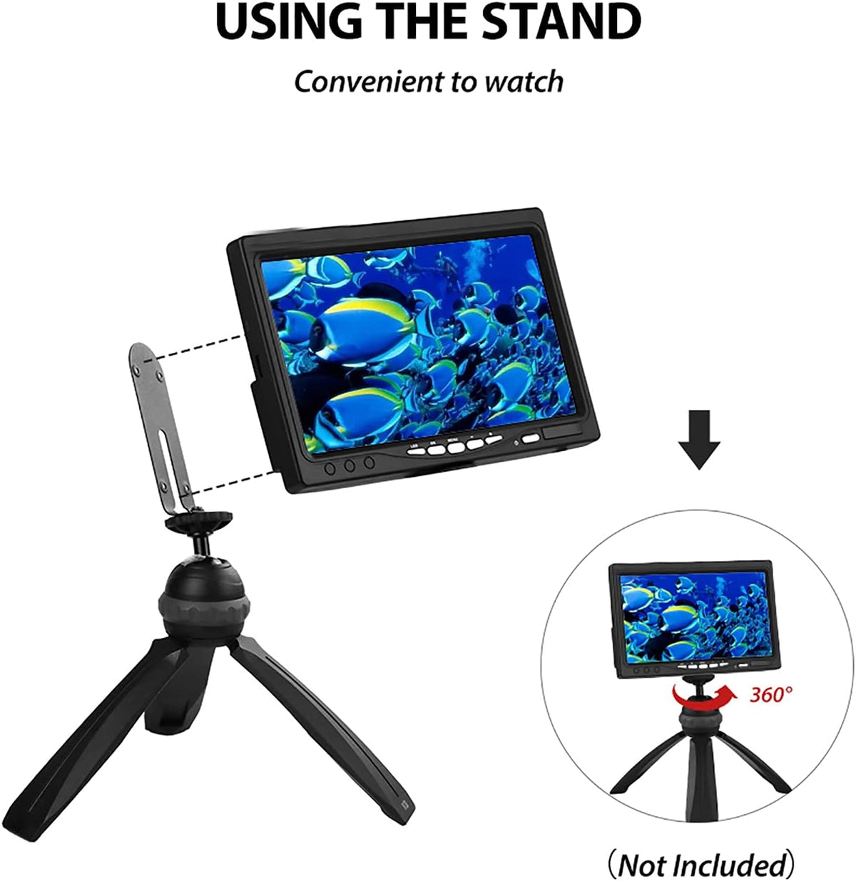 Underwater Fishing Camera with 4.3 Inch IPS Screen 1000TVL 30m Cable D457900