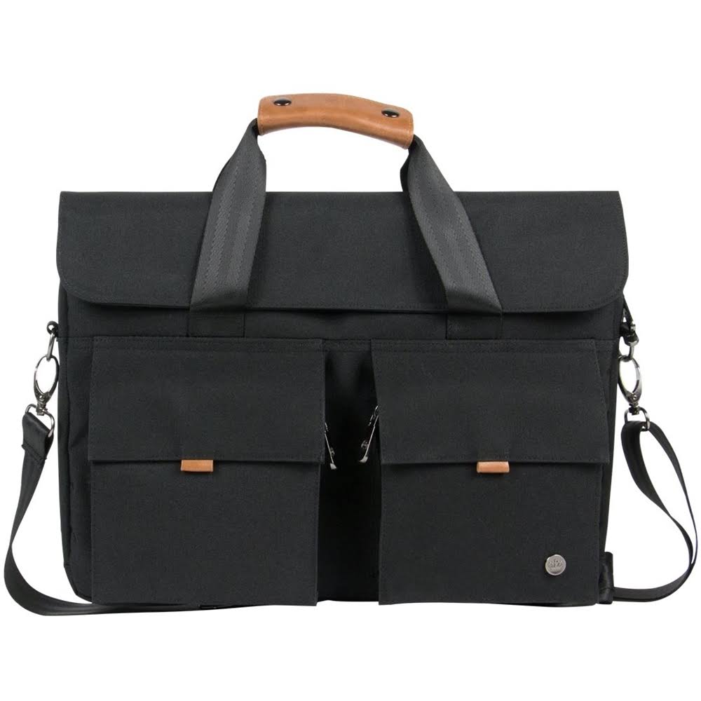 Notebook carrying shoulder bag - black Z752