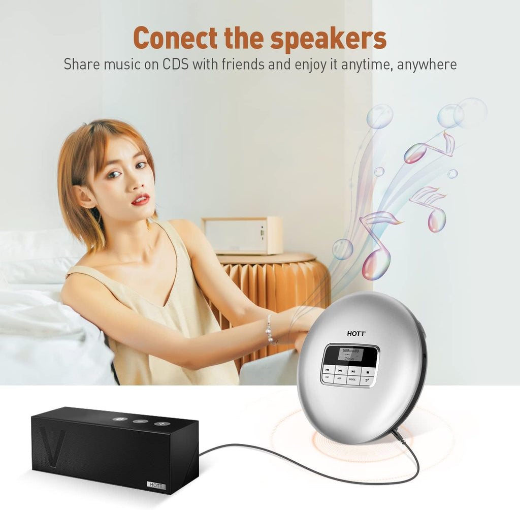 Portable CD Player with Anti-Skip Protection and Headphones D484549