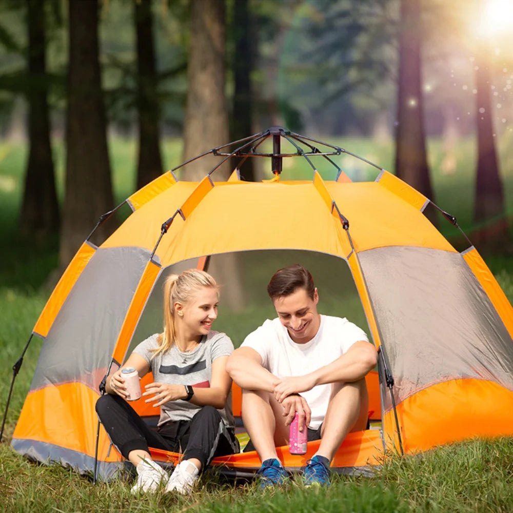 Two Layer Waterproof Dome Tent for 5 8 People I4982