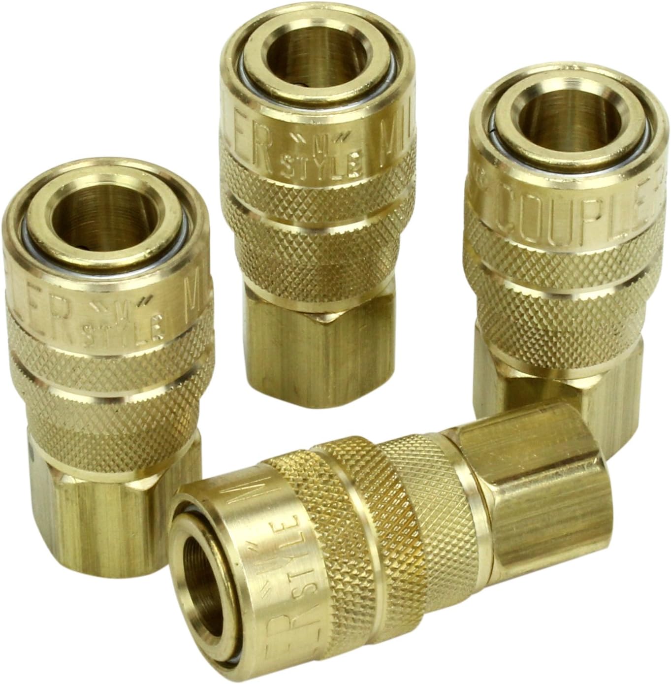 Brass Kwik Change Couplers and Case Hardened Steel Plugs, 1/4" NPT, Pack of 2 R38180