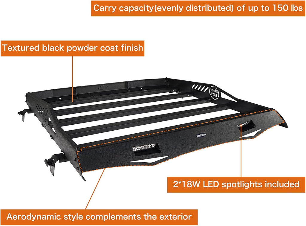 Hard Basket Roof Rack Carrier with Wind Deflector N90290