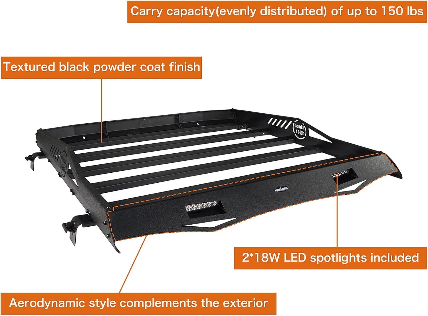 Hard Basket Roof Rack Carrier with Wind Deflector N90290