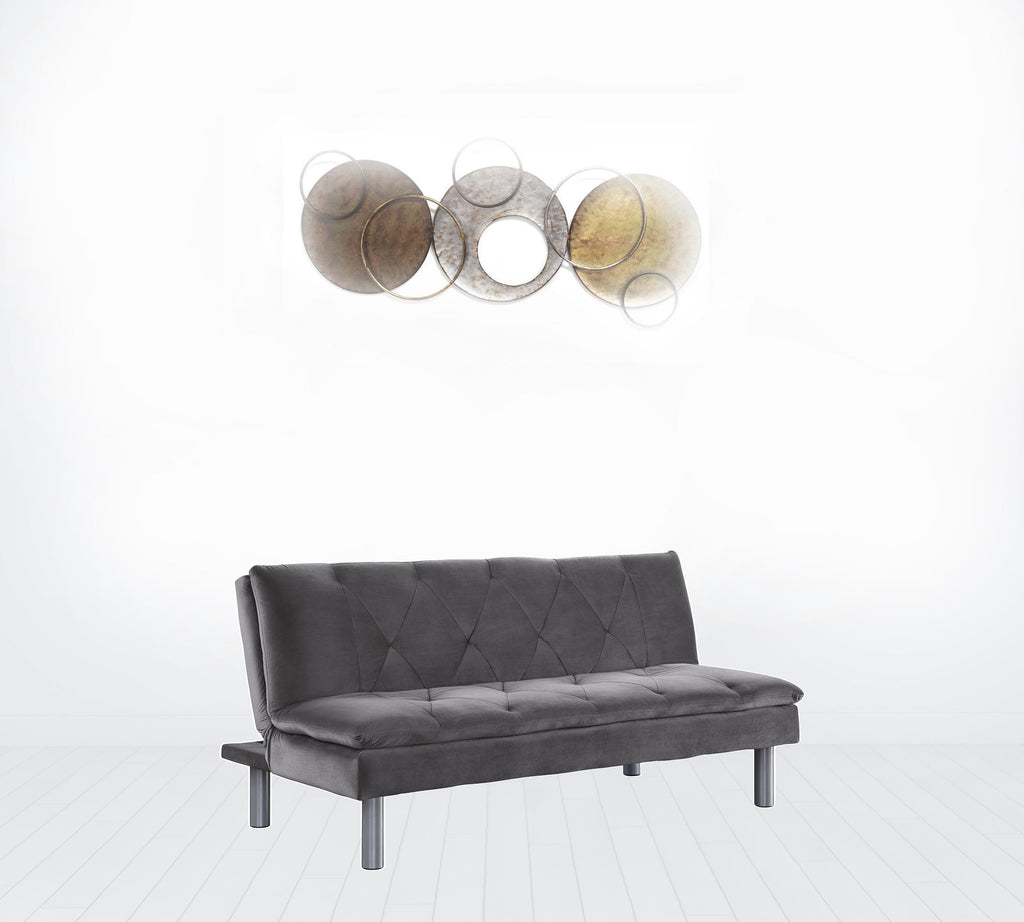 Grey Velvet Sleeper Sofa K13368