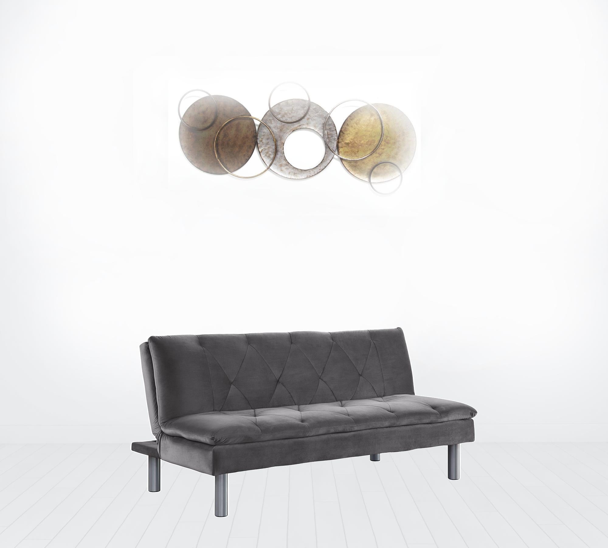 Grey Velvet Sleeper Sofa K13368