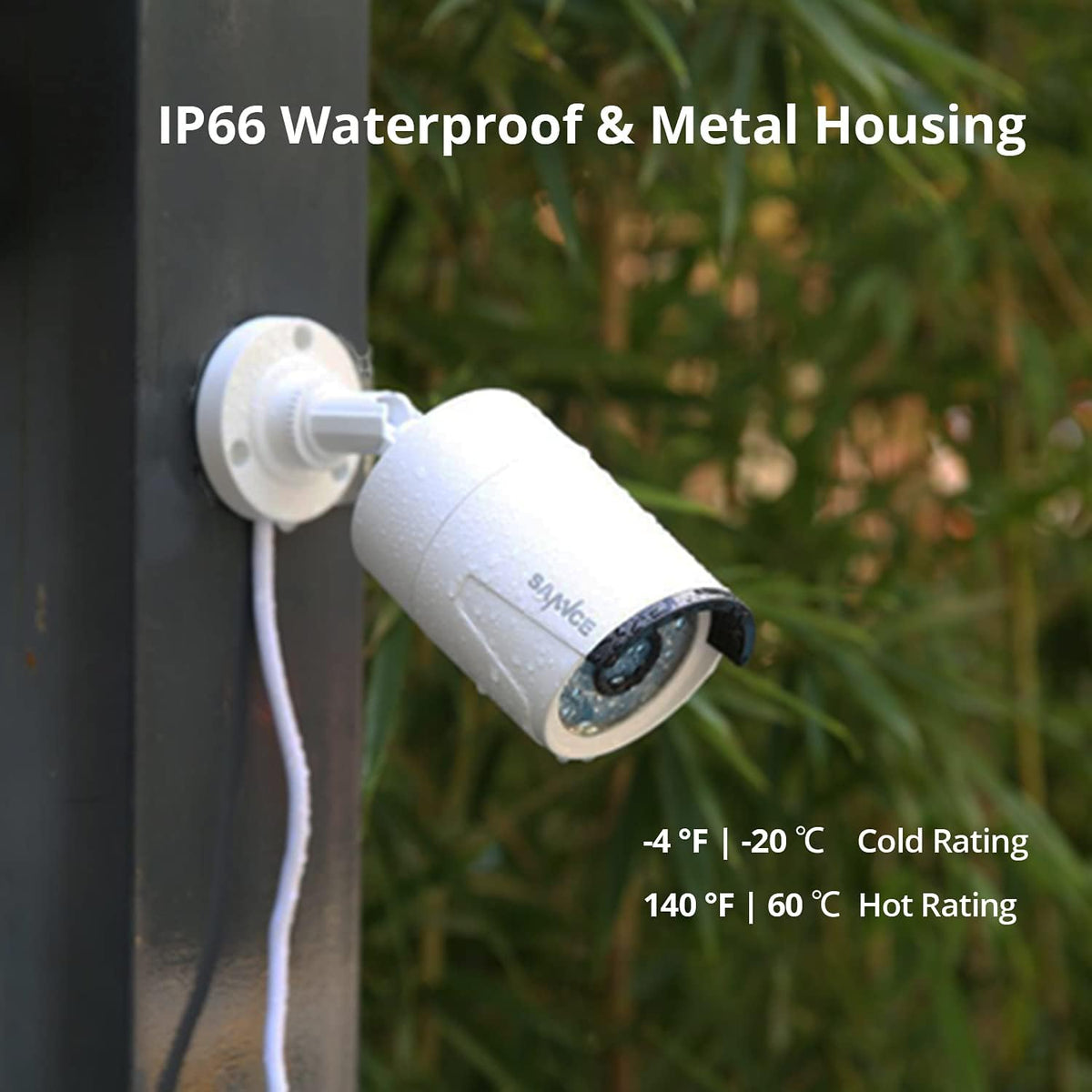 2MP 8CH PoE Security Camera System with 4pcs Wired 1080P Metal Housing IP Camera, 5MP 8CH CCTV NVR with 1TB HDD W121115