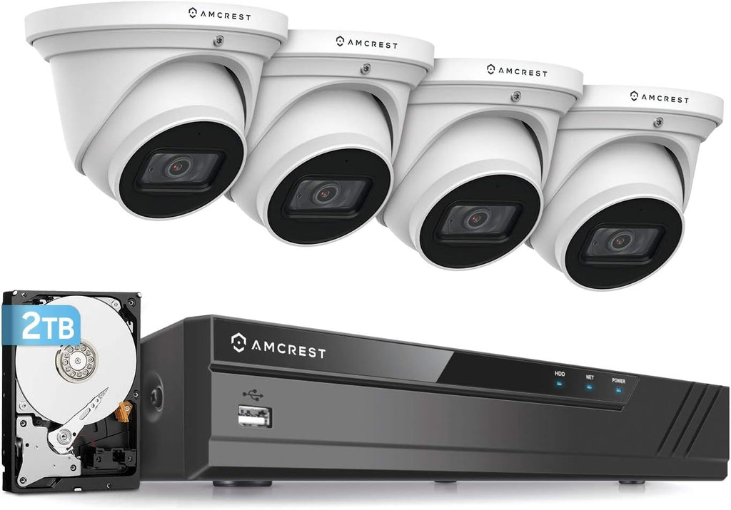 4K 8CH 8MP Weatherproof IP67 Security Camera System with 4X 4K 8-Megapixel Cameras K2262