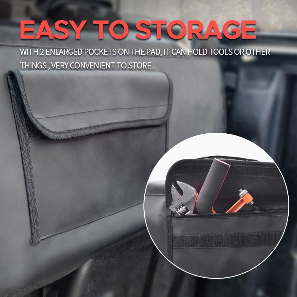 Pickup Tailgate Bike Pad with Fixing Straps, Tailgate Cover Transport Pad with Tool Pockets J398437