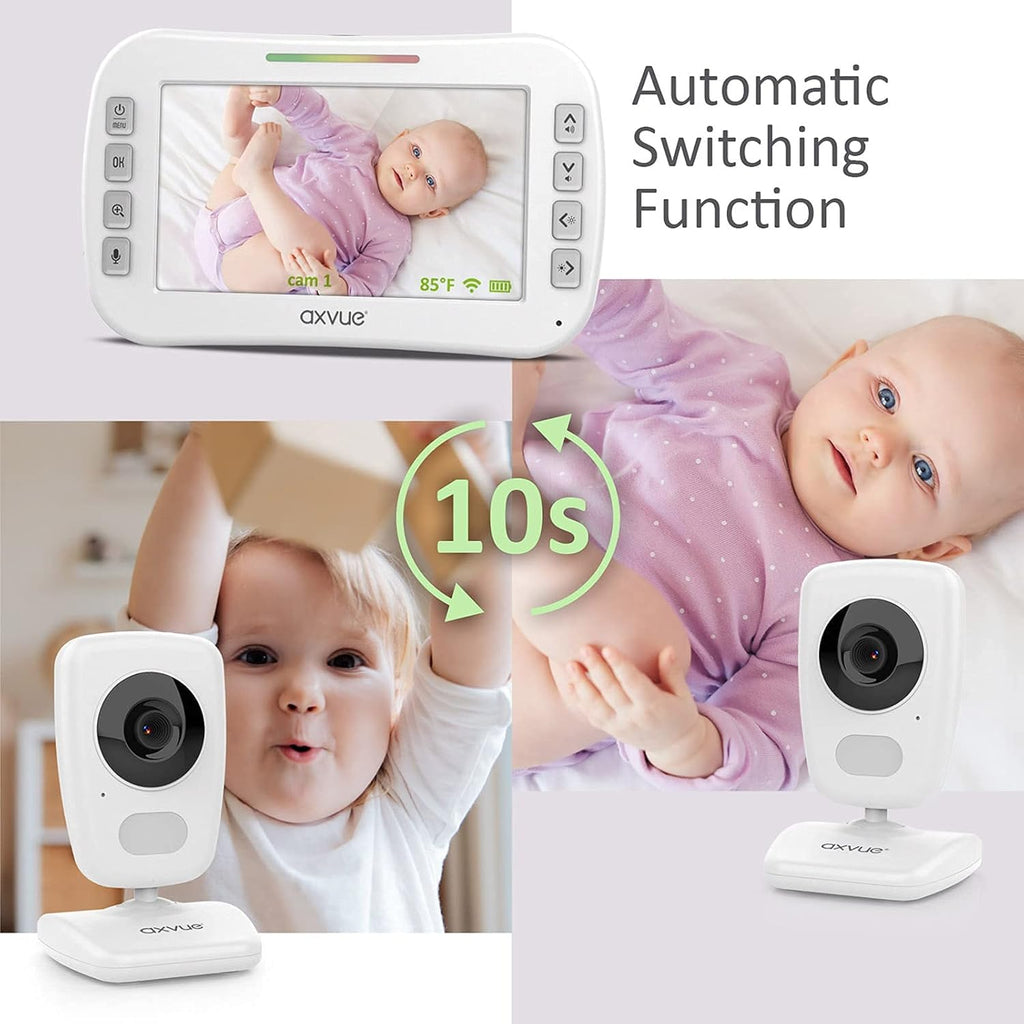 Video Baby Monitor with 5 High Resolution Screen and 2 HR Cam S2841