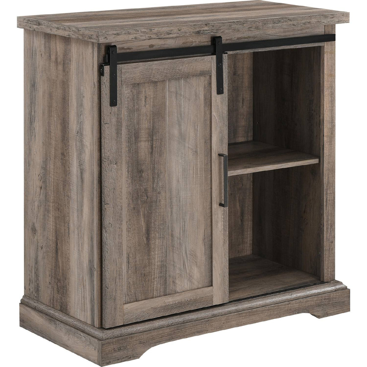 Grey Wash Accent Cabinet Sliding Door I40674