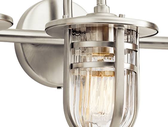 3 Light Brushed Nickel Bath Light V5973
