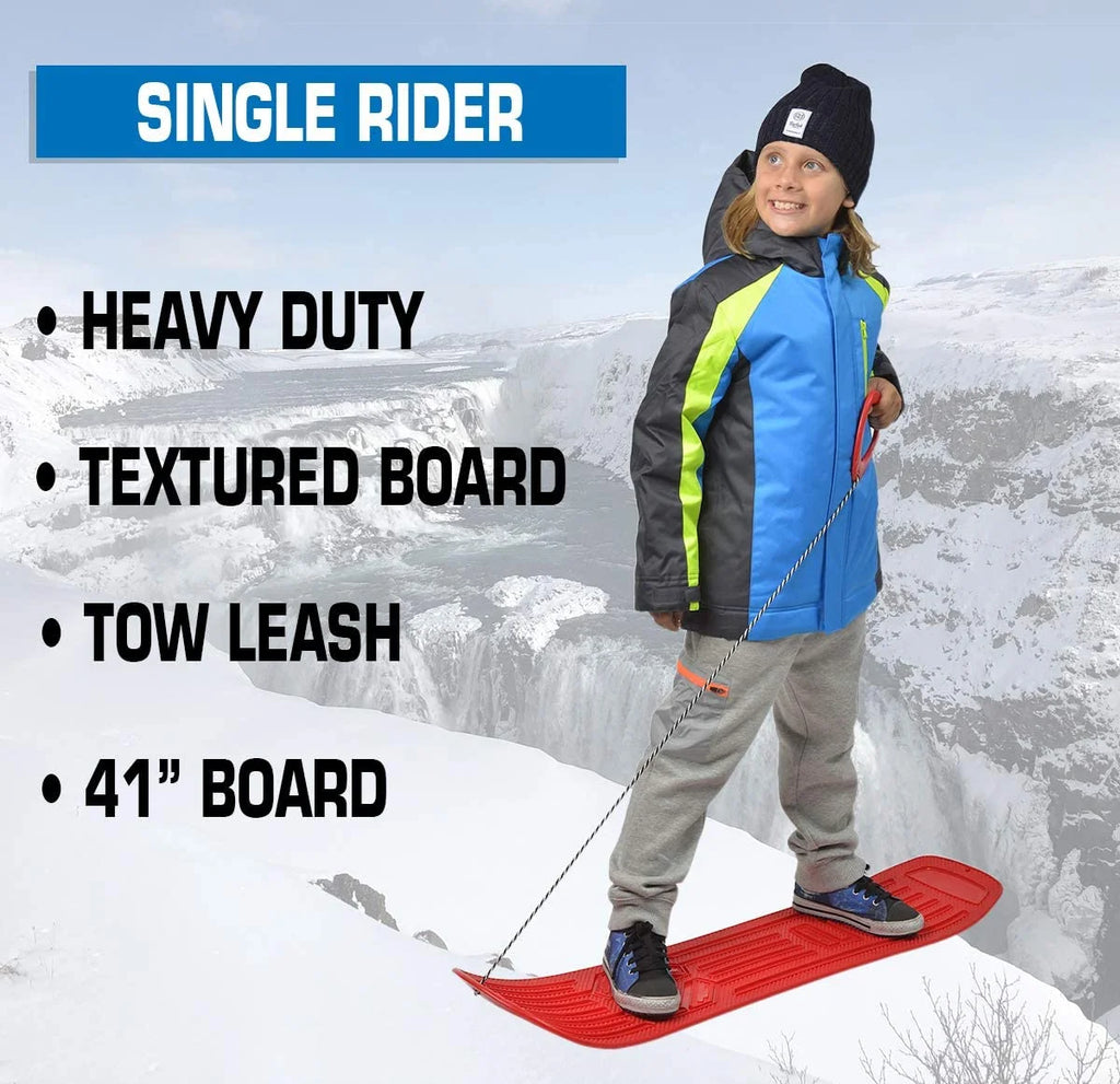 Snowboogie Snowboard 105 Single Rider Snow Board with Tow Leash D7532