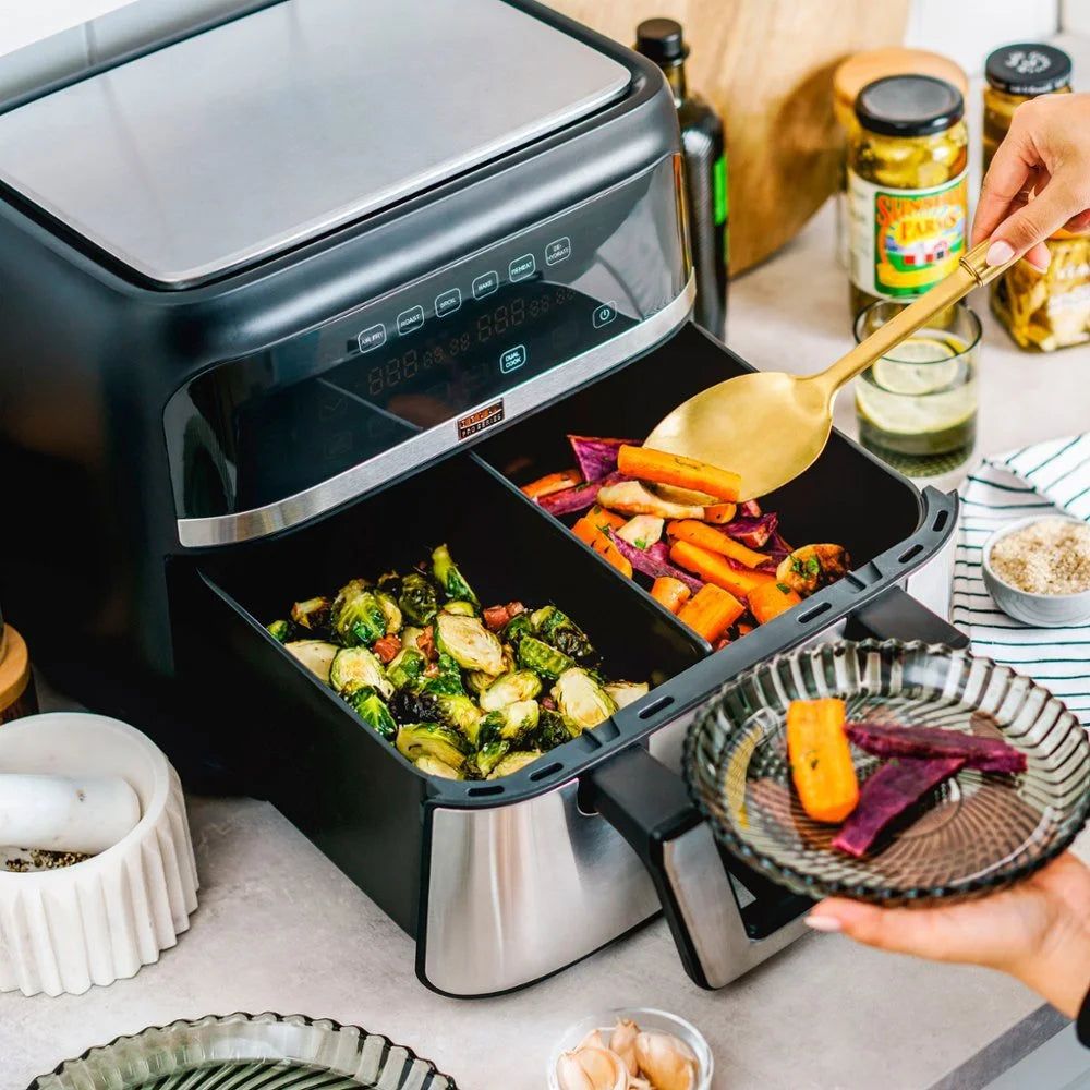 Stainless Steel Digital Air Fryer with Dual Flex Basket O3642