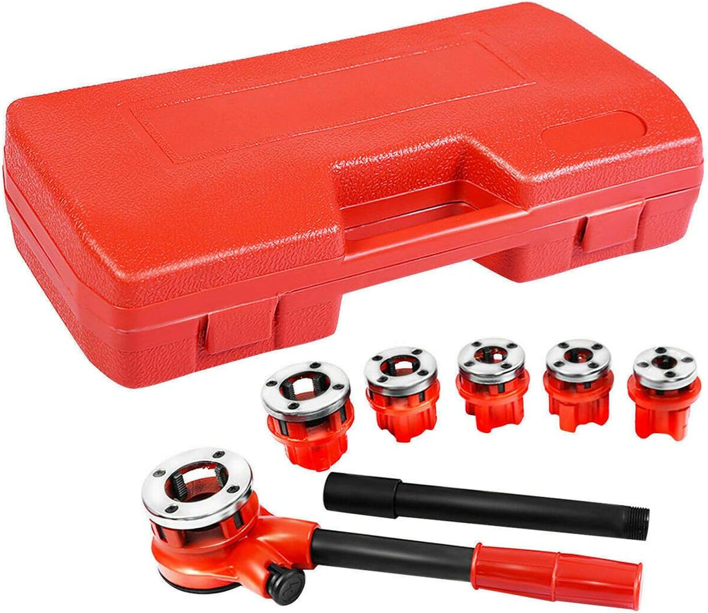 Ratchet Pipe Threader Kit Set with 6 Dies and Storage Case Pack of 2 R1472