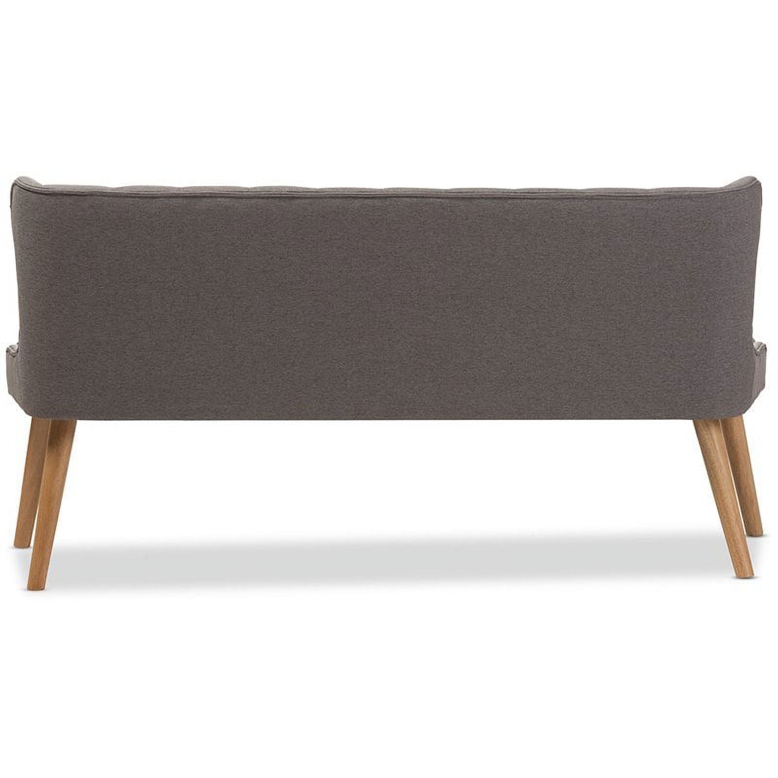 Tufted Wingback Sofa in Gray and Light Brown A550530
