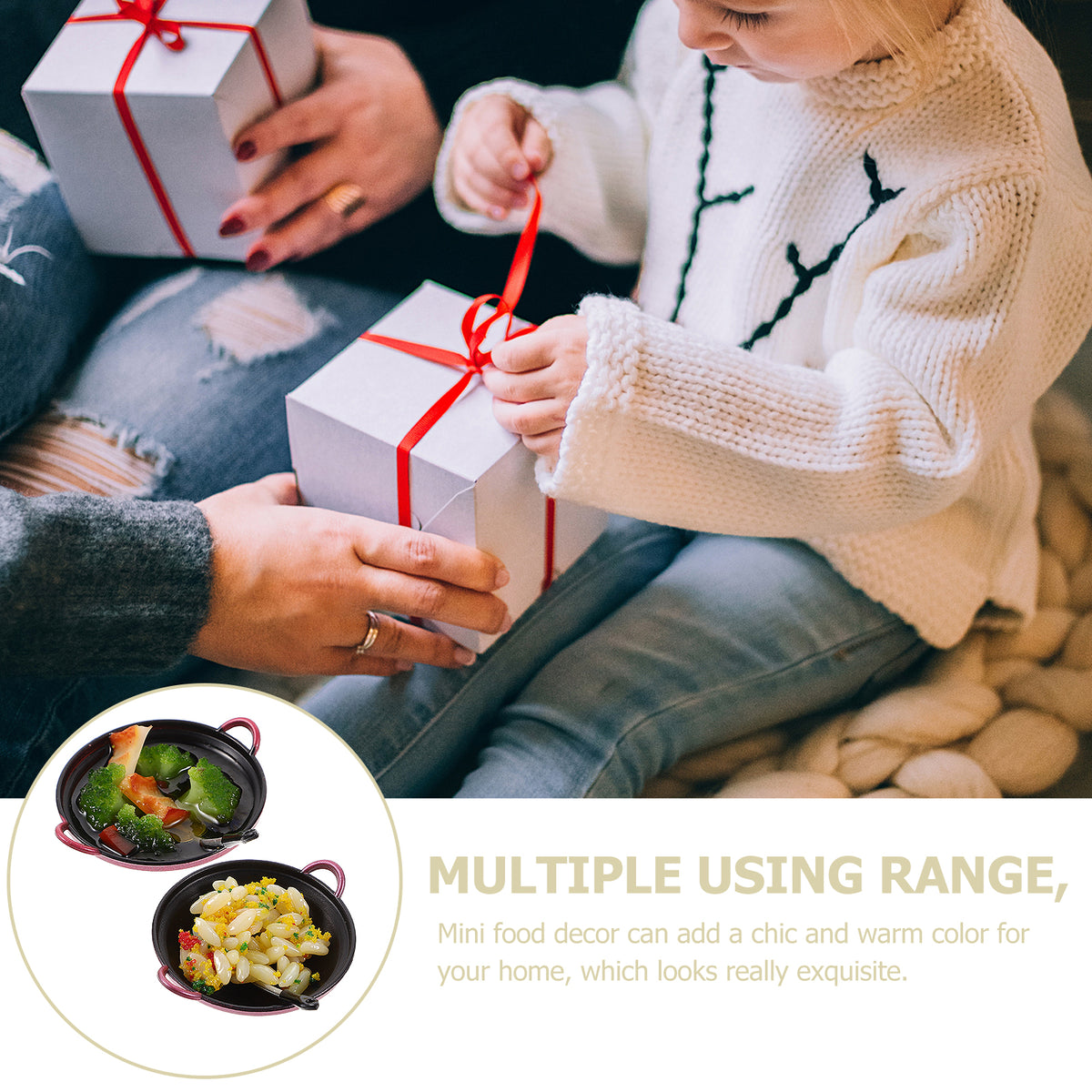 2 Pcs Mini Decor Tiny House Collectibles Doll Miniatures Micro Kitchen Decoration J686811