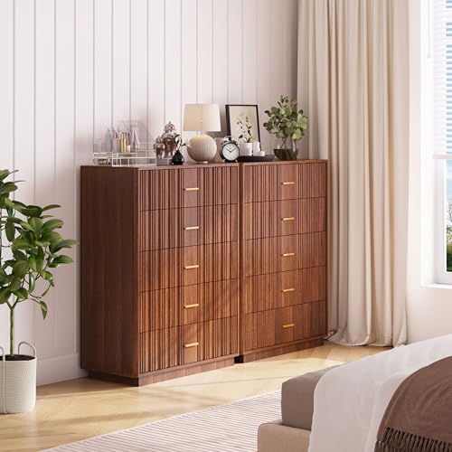 Walnut 5 Drawers Wooden Dresser R245165