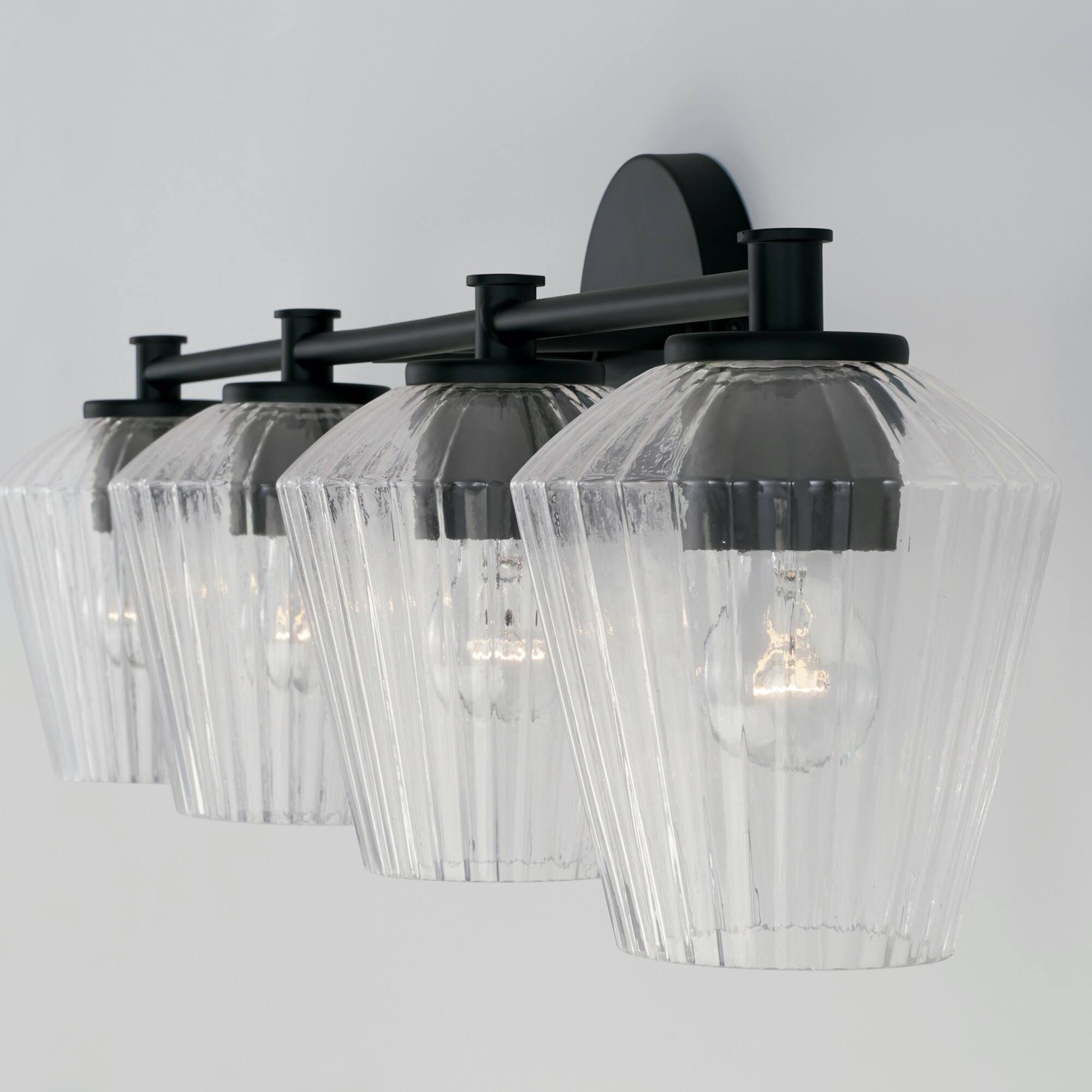 Matte Black 4 Light Bath Vanity K4117