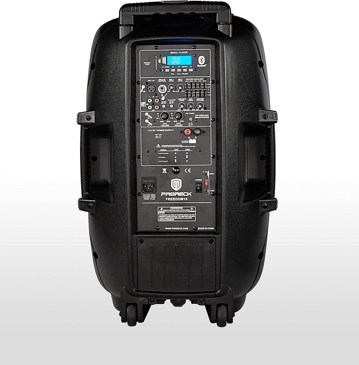 12-Inch 500 Watt Powered DJ/PA Speaker with Bluetooth and Wireless Microphones G792203