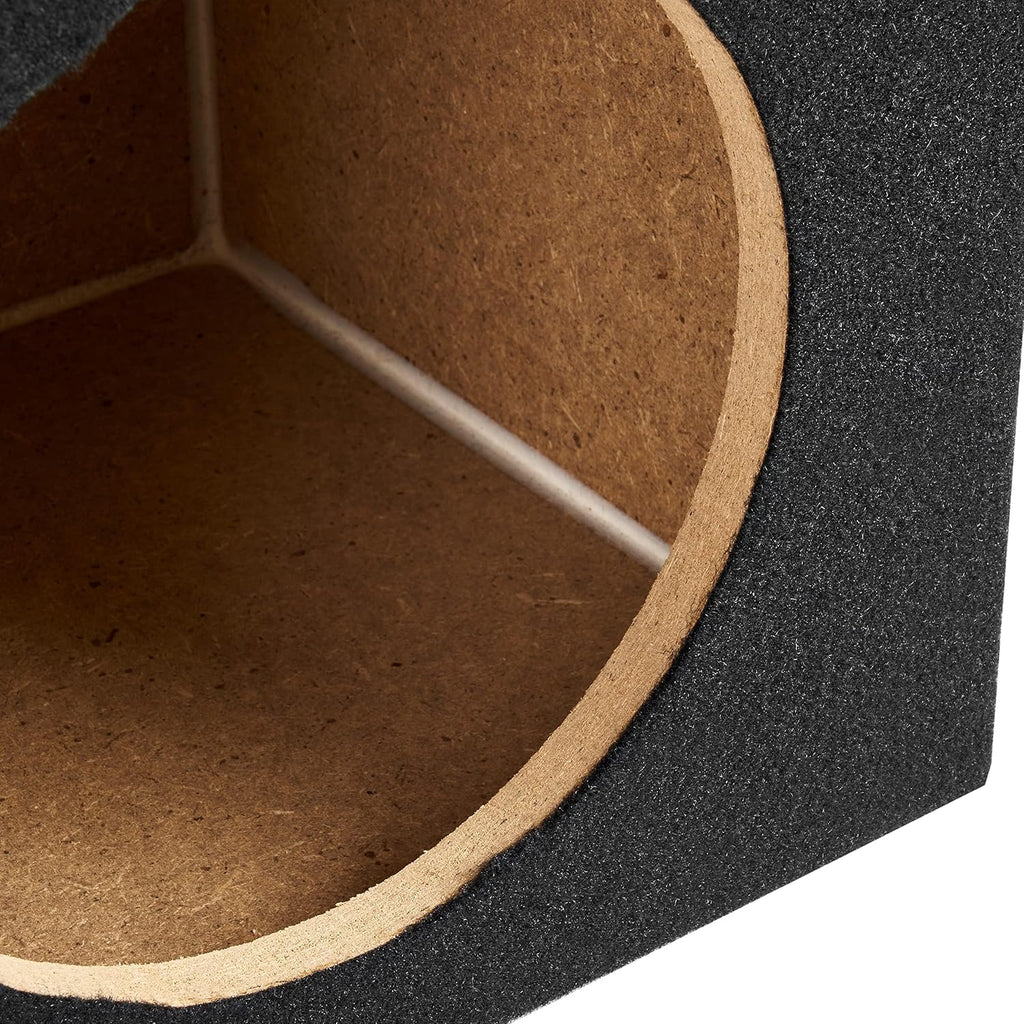Single 12” Sealed MDF Black Carpeted Subwoofer Enclosure V559941