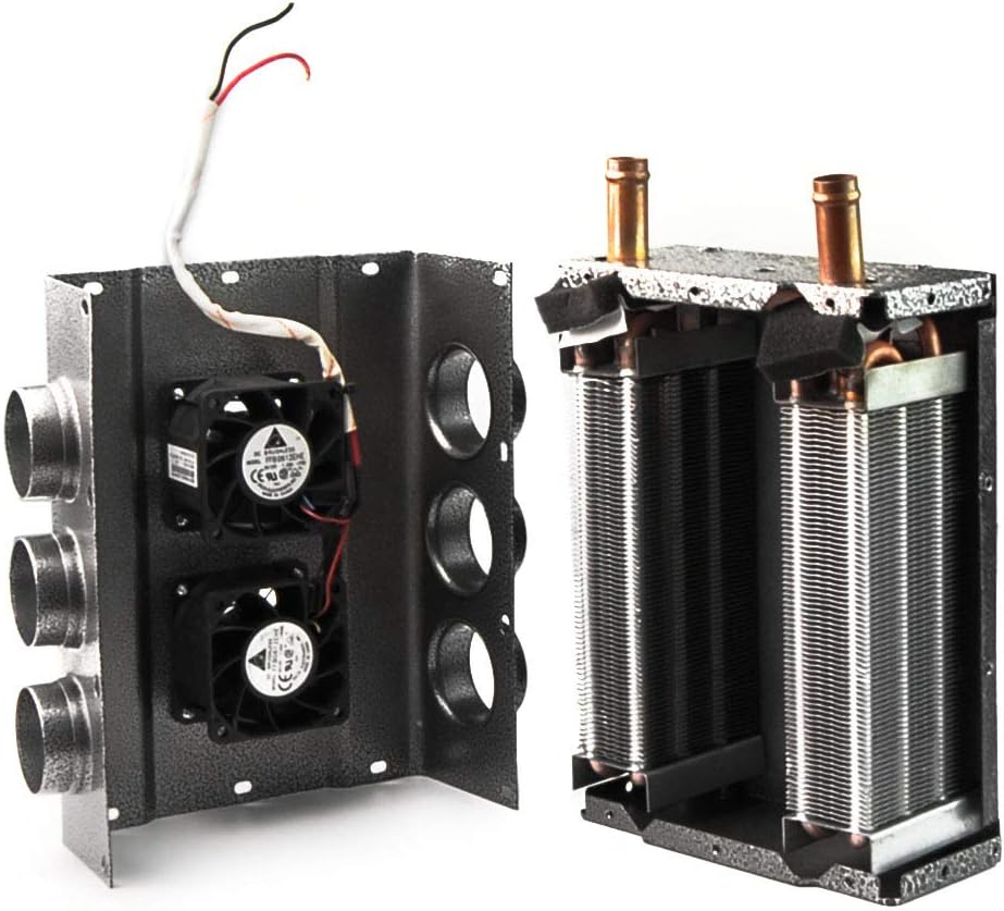 Compact 12V Dual Sides 6 Vents Heater with Speed Switch, Pack of 2 O1141