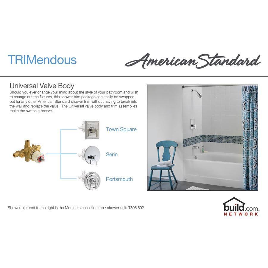 Polished Chrome Bath and Shower Trim Kit S1335