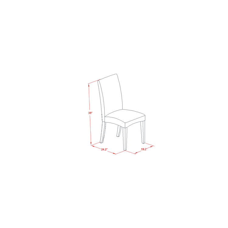 Black Linen Fabric Parson Chair, Set of 2 S97273