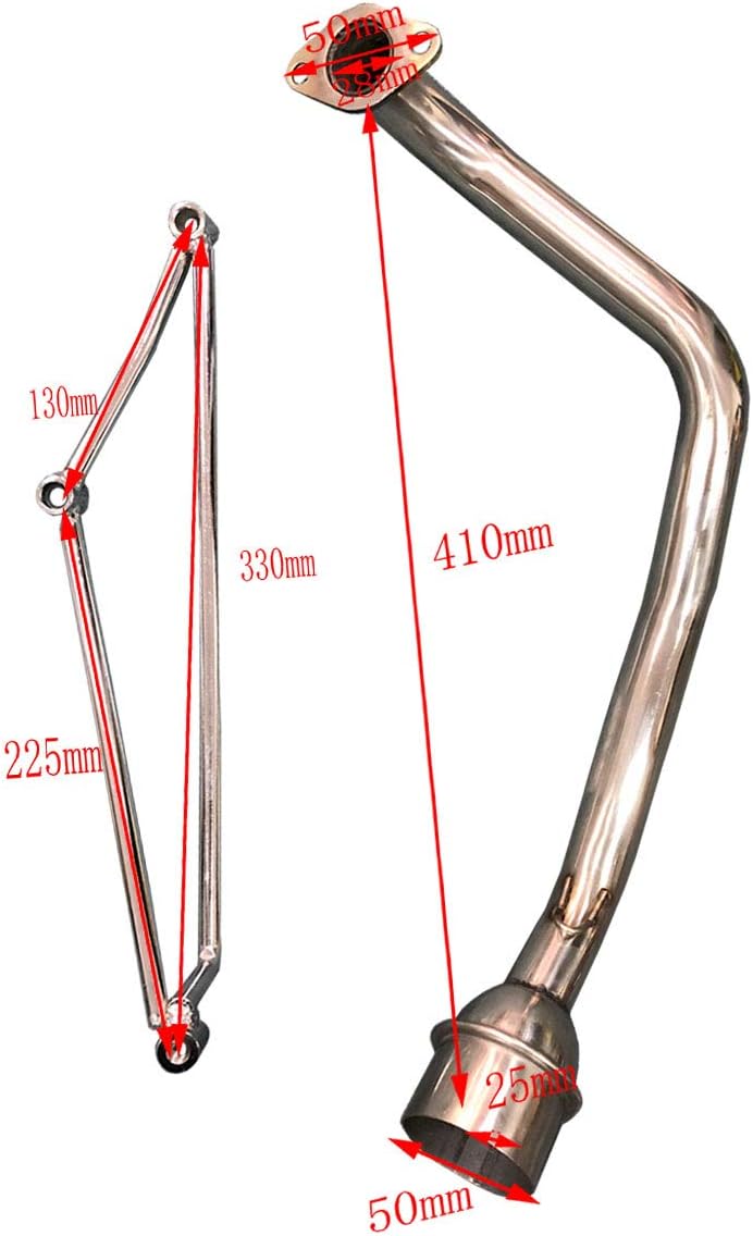 250mm Half Blue Exhaust System Muffler U5621
