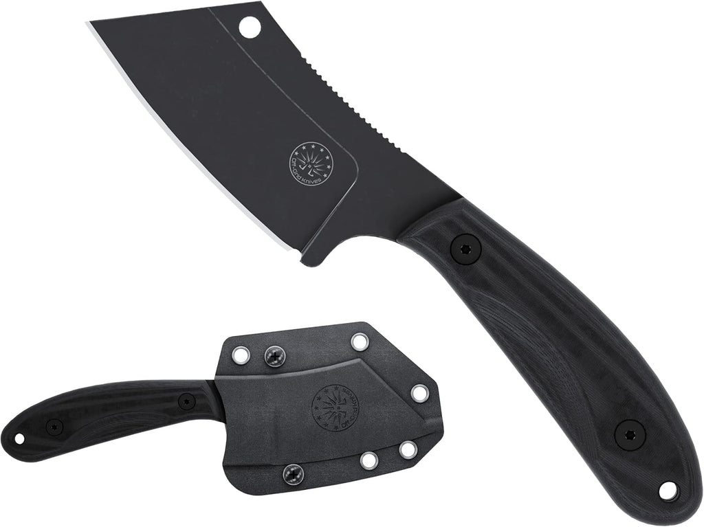 Blackout Fixed Blade Cleaver Knife with G10 Kydex Sheath T81223