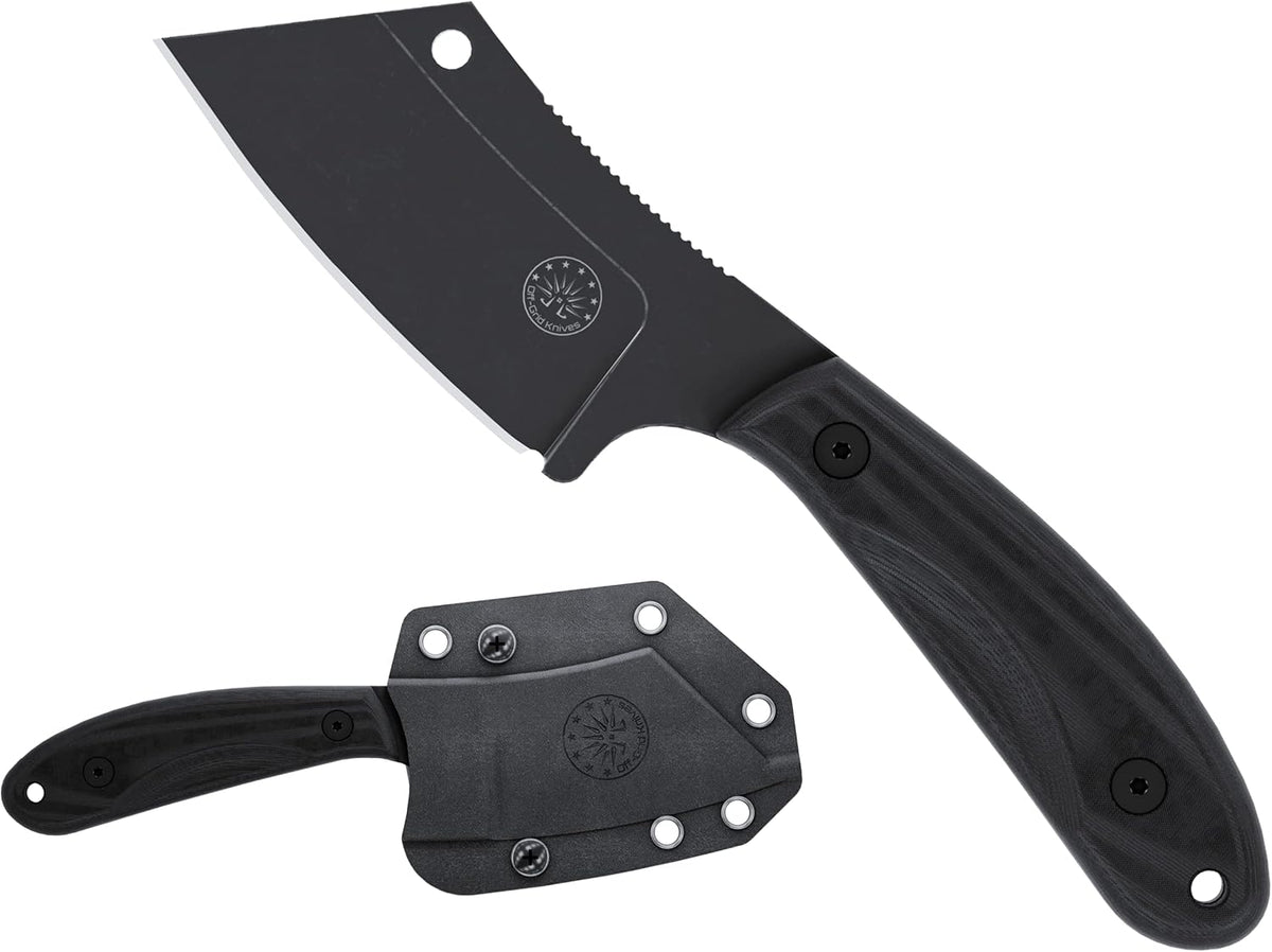 Blackout Fixed Blade Cleaver Knife with G10 Kydex Sheath T81223