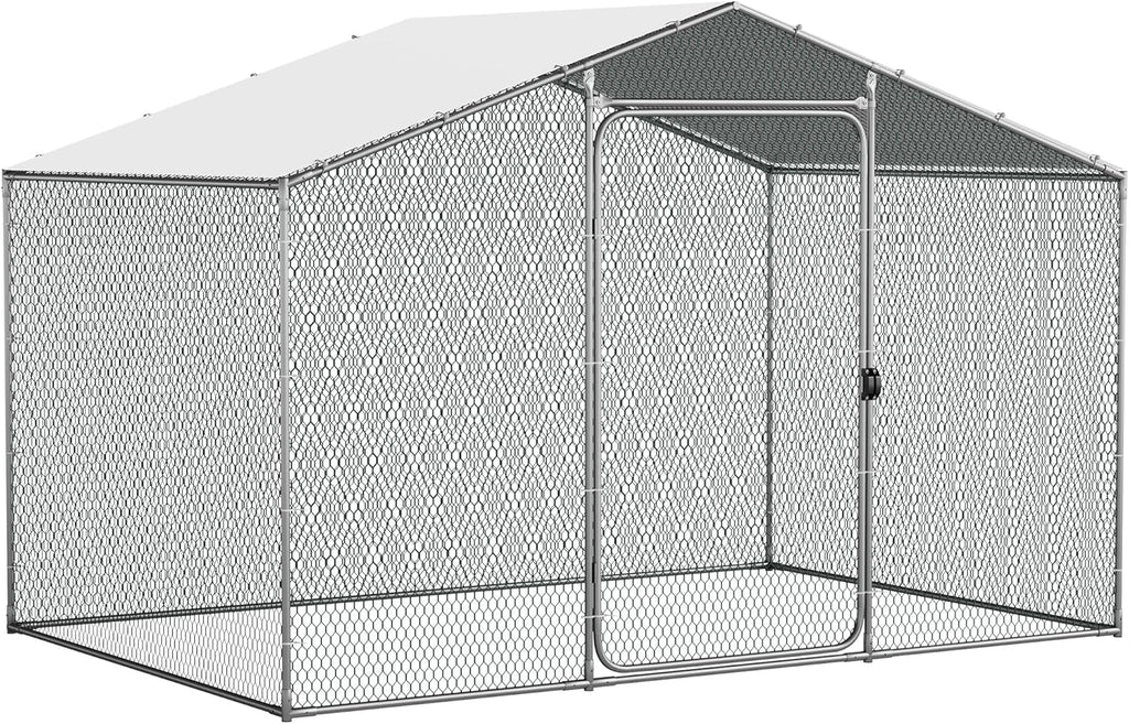 Large Metal Chicken Coop with Water-Resident Cover U8961