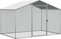 Large Metal Chicken Coop with Water-Resident Cover U8961