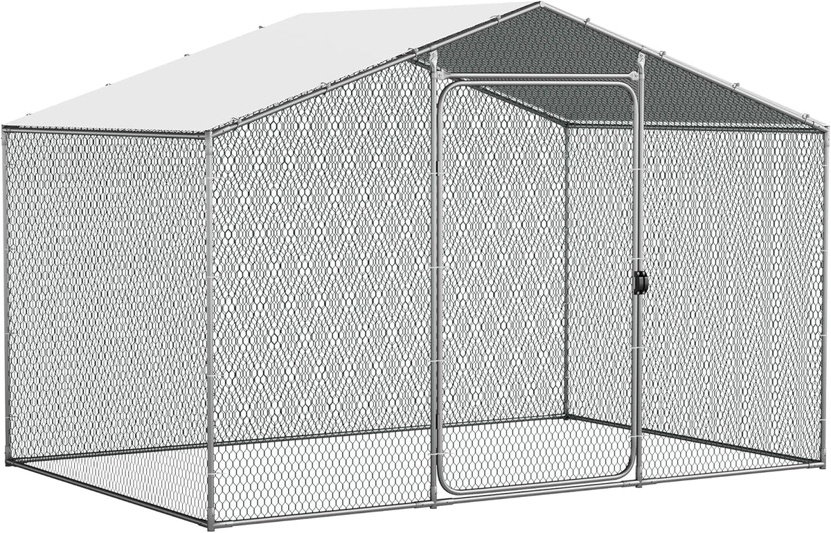 Large Metal Chicken Coop with Water-Resident Cover U8961