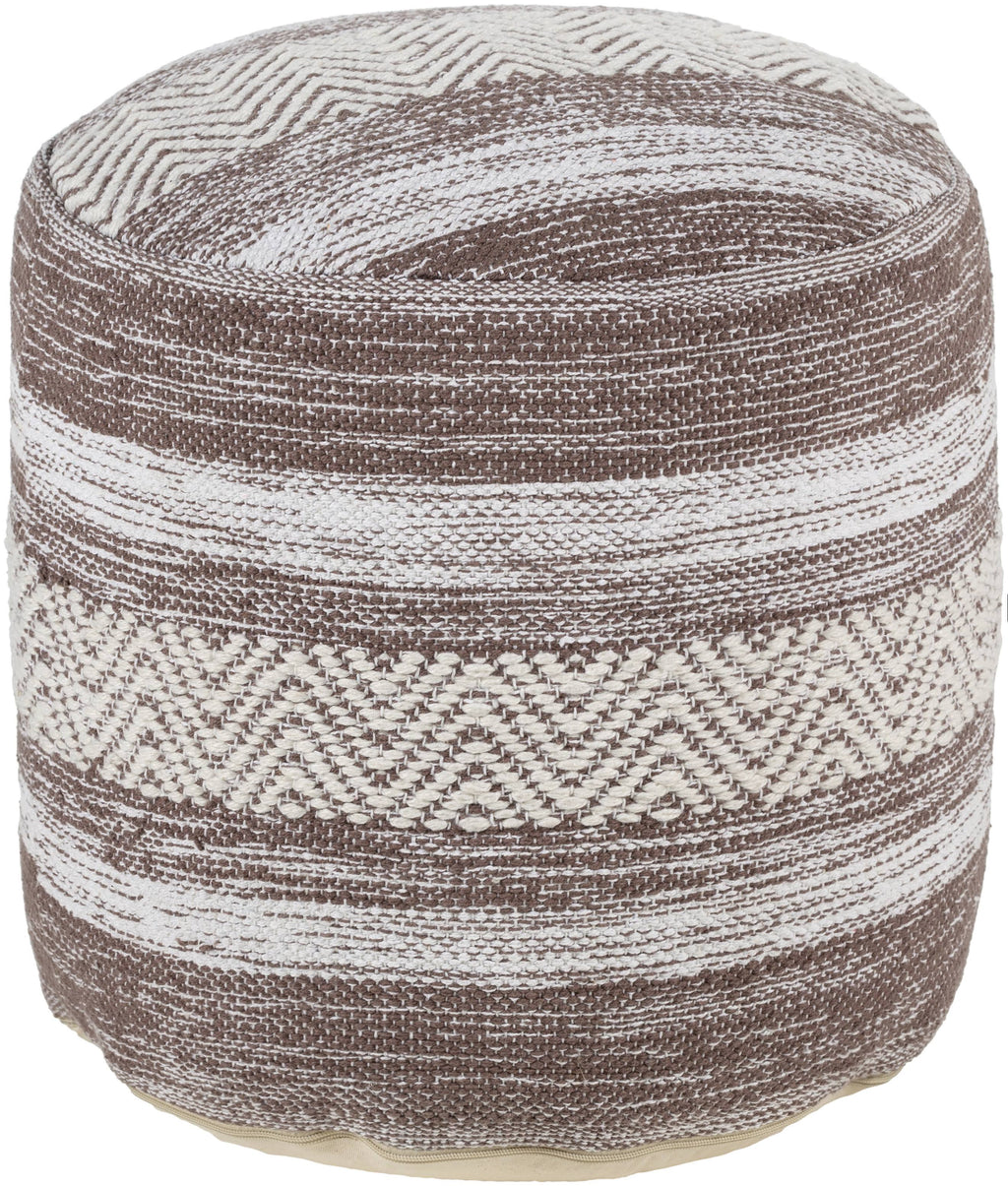 Beige Cotton Pouf C92291