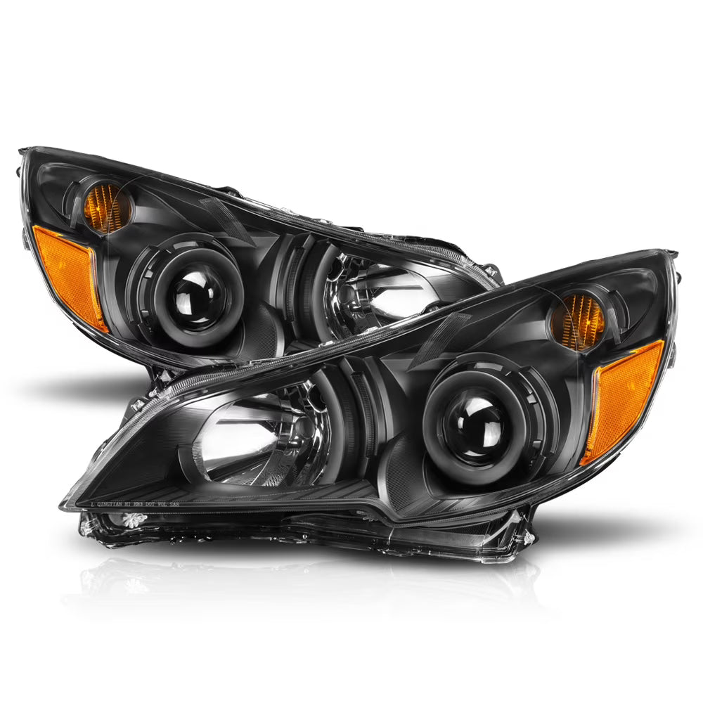 Black Projector Headlight Amber Turn Signal Reflector I218