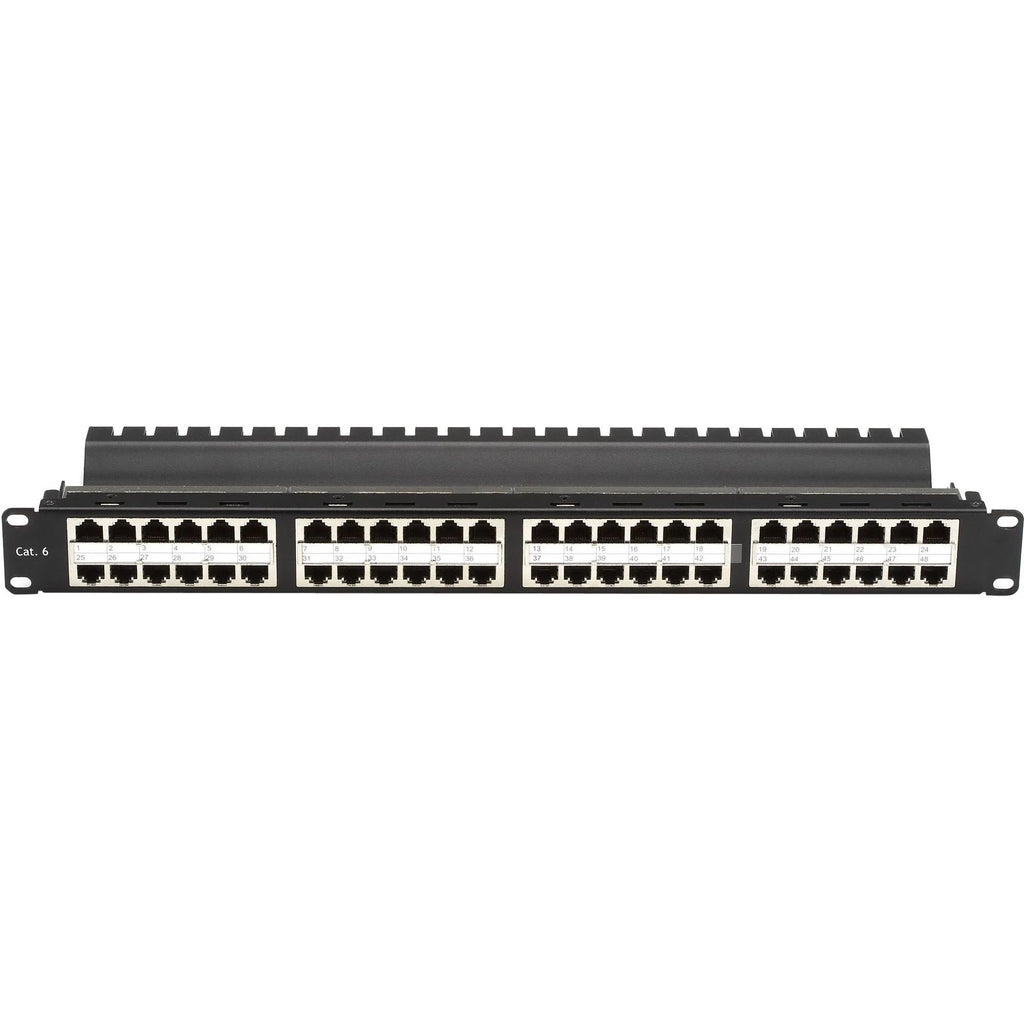 Black 48 Port CAT 6 Steel Patch Panel C966849